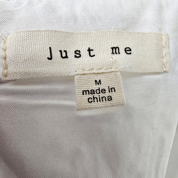 Nwot Just Me White Oval Sequined Spaghetti straps Cocktail Mini Dress - Picture 4 of 17